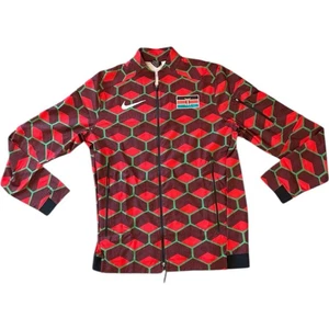 Nike Running Track Chaqueta Para Hombre Talla L Equipo Kenia Navidad Rojo Verde - Imagen 1 de 10