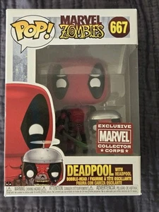 Funko POP! Marvel Zombies Deadpool with Headpool #667 - Picture 1 of 6