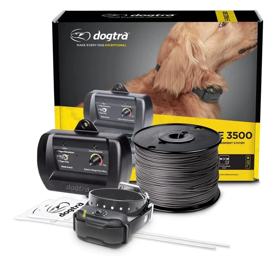 Dogtra E-Fence 3500 可充电项圈振动地下狗围栏黑色 — 第 1/4 张图片