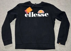 Ellesse Womens Agata Pullover Crew Neck Jumper Sweater Sweatshirt - Anthracite - Picture 1 of 10