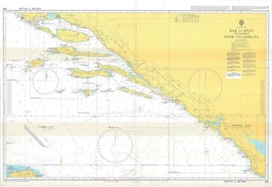 Admiralty 196 Bar para dividir incluyendo papel de pared Otok Palagruza Mapa Gráfico Marina - Imagen 1 de 7