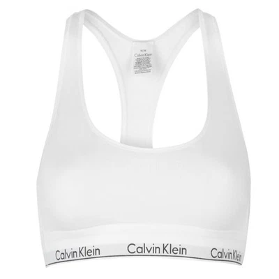 Calvin Klein Modern Cotton Women's Bralette White Lightweight Stretchy Underwear - Image 1 of 2