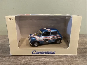 Cararama Mini Cooper Blue Racer #60  2 Doors Open Hongwell 1:43 - Picture 1 of 7