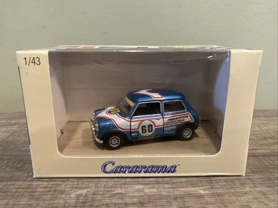 Cararama Mini Cooper Blue Racer #60  2 Doors Open Hongwell 1:43 - Image 1 of 4
