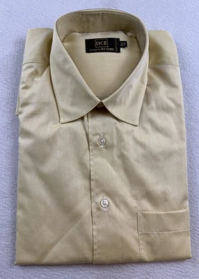 IKE BEHAR Cotton Button Up Shirt Size 16.5 - 34 Yellow NWT - Image 1 of 4