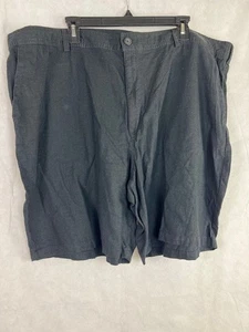 Men's Marc Anthony Black Linen Blend Elastic Back 9'' Weekend Shorts XX Large - Picture 1 of 2