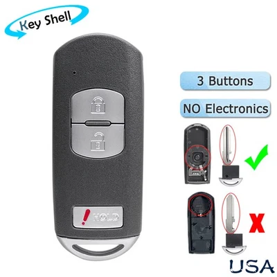 Chaveiro remoto estojo 3B para MAZDA CX-5 3 CX-3 CX-9 SPEED 3 WAZSKE13D01 - Imagem 1 de 4