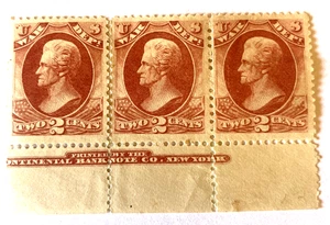 US Scott #O84 strip of 3 Mint Hinged Official War Dept. Stamp Cat $960 - Picture 1 of 2