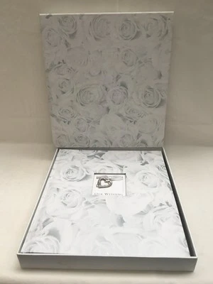 Wedding Rose Design Photo Album with Heart Charm 'Our Wedding' - Boxed  - Image 1 of 4