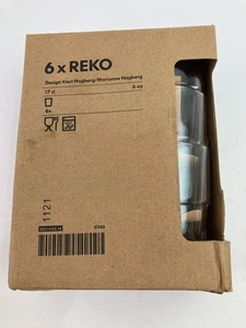 Neu Ikea Reko 6er Set stapelbar transparent 6 Unzen Brille 800.940.14 - Bild 1 von 5