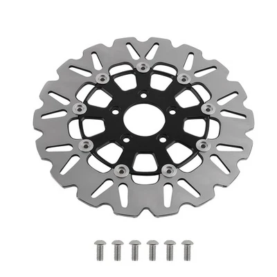 Disco de freno delantero negro 11,8" para Harley-Davidson Trike Tri Glide Ultra FLHTCUTG Foto 1 de 4