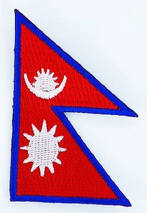 AUFNÄHER Patch FLAGGEN flagge Nepal flag Fahne 7x4.5cm - Bild 1 von 1