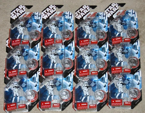 IMPERIAL STORMTROOPER 2007 Star Wars 30TH ANNIVER 3.75" Lot of 12! Army builder! Cover