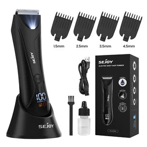 SEJOY Manscaping Pubic Hair Trimmer Waterproof Groin Electric Ball Body Shaver