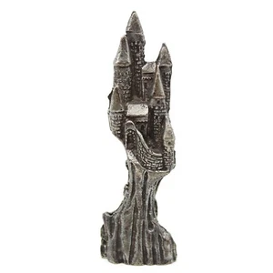 Fantasy CASTLE On Top Of Mountain - 3" Pewter Metal Miniature Figurine - Picture 1 of 5
