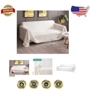 Versatile Geometric Sofa Cover - X-Large Washable Blanket for 3-Cushion Couches - Picture 1 of 9