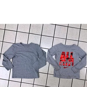 Paquete Talla 5 Nike Camisetas Manga Larga Gris Gráfico Camisetas Paquete Niños Talla Desconocida - Imagen 1 de 6