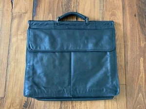 PICARD JET 2001 Men’s Unisex Black Leather Double Sided Briefcase Laptop Bag - Picture 1 of 12