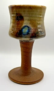 Studio Art Pottery stemmed  Chalice Goblet Signed Porter - Picture 1 of 7
