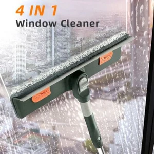 4 in 1 Windows Glass Clean Squeegee Mop Microfiber Rotatable Telescopic Mop - Picture 1 of 13