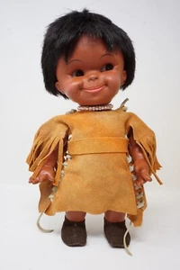 Doll Native American in faux leather outfit Regal Canada Vintage - Picture 1 of 6