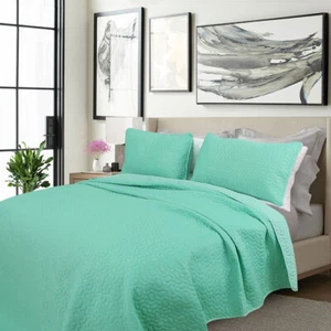 2000TC Carnival Glass Cooling Embroidered 3 Pcs Comforter Set by Shangri La - Picture 1 of 4