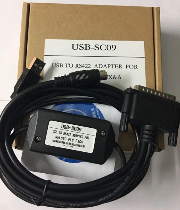 USB-SC09 USB Programming Cable for Mitsubishi PLC FX F2/A00/A1S FX2N/1N/1S - Image 1 of 4