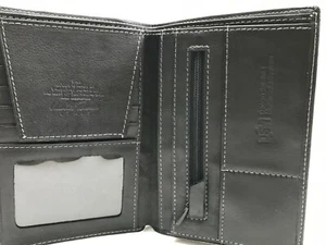 VALENTINO Black Long Wallet Calf Leather Mens Womens Bifold ( Italy ) - Picture 1 of 7