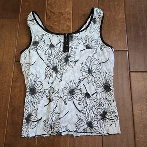 Dressbarn Women's Floral Lace Tank Top - Size Large - Picture 1 of 11