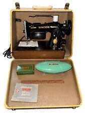 Heavy Duty Vtg Singer 15-91 Sewing Machine Denim, Gear Driven 1930's WORKING