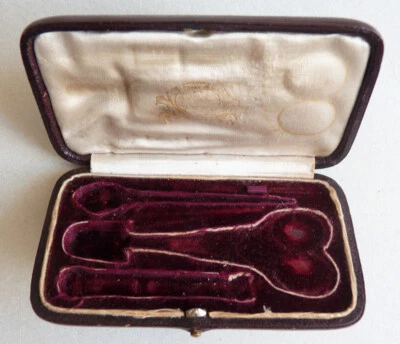 Ancien écrin boite pour nécessaire de couture ciseaux dé à coudre box AUCOQ - Photo 1/3