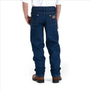 Pantalones de mezclilla Wrangler 13MWZJP para niños corte original (1-7) índigo prelavados NUEVO - Imagen 1 de 1
