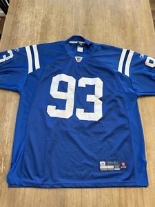 Indianapolis Colts Football Jersey Mens size Large 50 Dwight Freeney Reebok - Picture 1 of 6