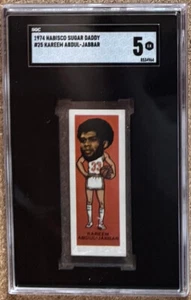 1974 Sugar Daddy Pro Faces, Kareem Abdul-Jabbar, #25, SGC 5, EX, Bucks, HOF, FS - Picture 1 of 2
