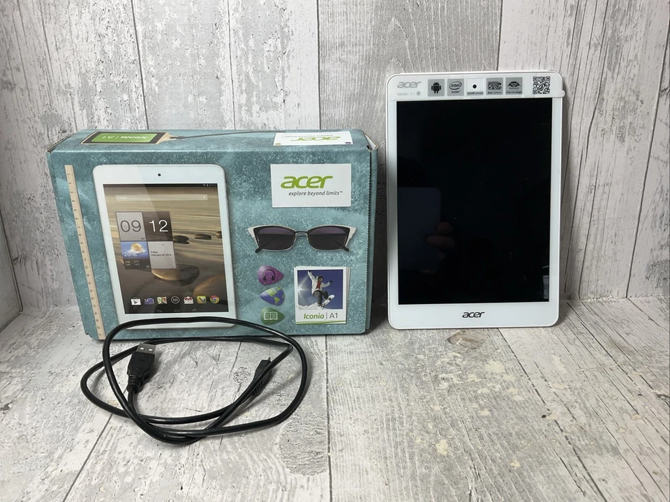 Acer Iconia A1-830 Android Tablet White/Silver - 16GB Flash Memory & 1GB RAM - Image 1 of 4