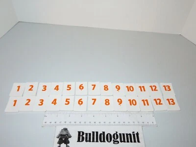 2018 Rummikub Game Replacement Lot 26 Orange Tile Parts Only Pressman - Image 1 of 2