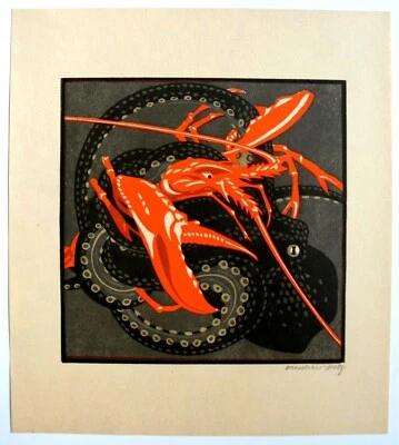 Norbertine Bresslern-Roth. signierter Farblinolschnitt, 1923 - Bild 1 von 4