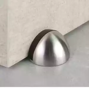 Door Stopper Stainless Steel Self Adhesive Floor No Hole Door Stop Heavy Duty - Picture 1 of 9