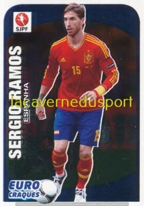 365 SERGIO RAMOS # SPAIN EURO CRAQUES FOIL STICKER PANINI FUTEBOL 2012 2013 - Picture 1 of 1