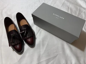 Everlane Women’s Oxford Brown Leather Loafers Fringe Tassel Size 7.5 Brand New - Picture 1 of 6