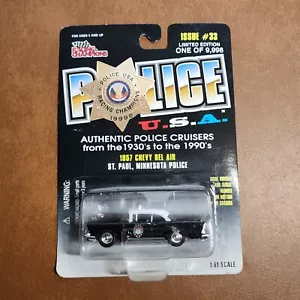 Vintage 1998 Racing Champions Police USA - 1957 Chevy Bel Air St Paul Minnesota - Foto 1 di 9
