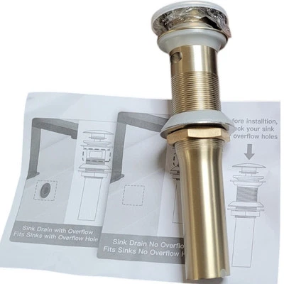 Conjunto Pop-up Drenaje Latón - Acabado Dorado Conjunto Pop-up Drenaje Foto 1 de 3