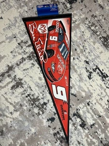 NEW Vtg 2001 Bill Elliott #9 Dodge NASCAR Racing Pennant WinCraft Made In USA - Picture 1 of 6