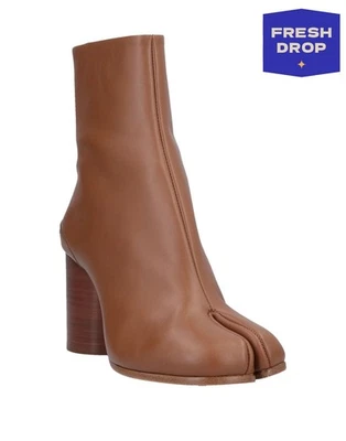 RRP€713 MAISON MARGIELA Leather Ankle Boots US10 UK7 EU40 Brown Made in Italy - Image 1 of 4