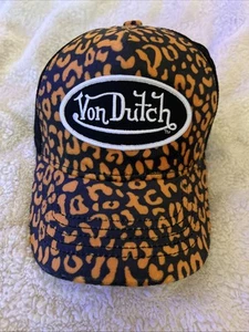 Von Dutch Trucker Hat Cheetah Velvet Snapback Hat NWT 100% Authentic Retail $98 - Picture 1 of 11