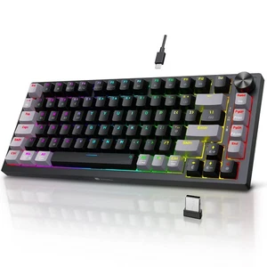 Gaming Keyboards, 26 RGB Backlit Mechanical Keyboard Wireless/Wired - Picture 1 of 5