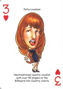 Tarjeta de juego única intercambiable Patty Loveless artista de música country - Imagen 1 de 2