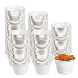 200 Pack 4 oz Compostable Portion Cups, 100% Biodegradable Souffle Cups, Disp... - Picture 1 of 7