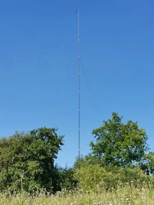 Wieża antenowa 43 stopy przenośna antena przewodowa Sea Mountain Park i wiązki światła - Zdjęcie 1 z 16