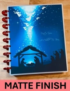 MATTE Nativity Christma Front & Back Cover Set 4 use with Classic HAPPY Planner- - Picture 1 of 7